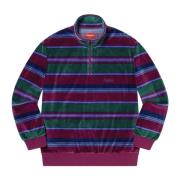 Paarse Velours Half Zip Pullover Supreme , Multicolor , Heren