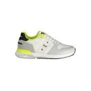 Sportieve Witte Sneaker met Contrastdetails Blauer , White , Heren