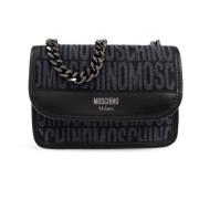 Schoudertas met logo Moschino , Blue , Dames