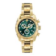 V-Ray Mov't Vertime 44M Groen Goud Horloge Versace , Yellow , Heren