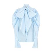 Lichtblauwe Strik Shirt Nina Ricci , Blue , Dames