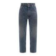 Blauwe Slim-Fit Katoenen Jeans Ss23 Golden Goose , Blue , Heren