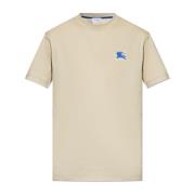 T-shirt met logo Burberry , Beige , Heren