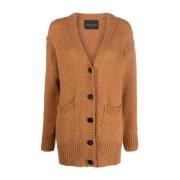 Stijlvolle Cardigan voor Vrouwen Roberto Collina , Brown , Dames