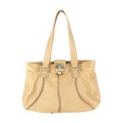 Pre-owned Leather handbags Celine Vintage , Beige , Dames