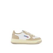 Vintage Low Bicolour Leren Sneakers Autry , Multicolor , Heren