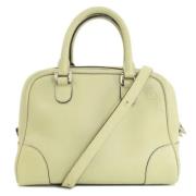 Pre-owned Leather handbags Loewe Pre-owned , Beige , Dames