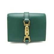 Pre-owned Leather wallets Gucci Vintage , Green , Dames