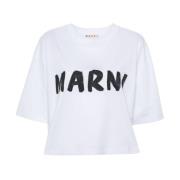 Stijlvolle T-shirts en Polos Marni , White , Dames