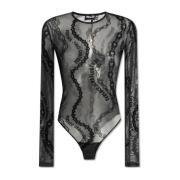 Logo bodysuit Versace Jeans Couture , Black , Dames