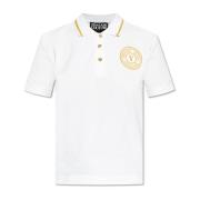 Polo met logo Versace Jeans Couture , White , Dames