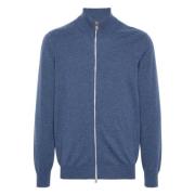 Cashmere Cardigan in Astrale en Ciotolo Brunello Cucinelli , Blue , He...