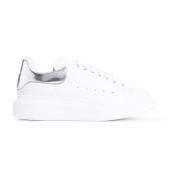 Witte Zilveren Sneakers Alexander McQueen , White , Dames