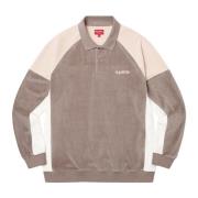 Velours Paneel Polo Lichtbruin Supreme , Brown , Heren