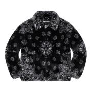 Bandana Faux Fur Bomber Jacket Zwart Supreme , Black , Heren