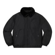 Beperkte oplage Shearling kraag Puffer jas Supreme , Black , Heren