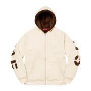 Faux Fur Gevoerde Hoodie Supreme , Beige , Heren