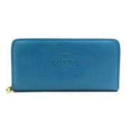 Pre-owned Leather wallets Loewe Pre-owned , Blue , Unisex