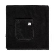 Zwart Katoenen Terry Handdoek met Jacquard Logo Boris Bidjan Saberi , ...