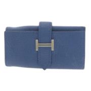 Pre-owned Leather home-office Hermès Vintage , Blue , Dames