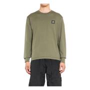 Lange mouw ronde hals T-shirt Stone Island , Green , Heren