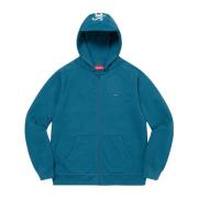 Marine Blue Zip Up Hoodie Limited Edition Supreme , Blue , Heren