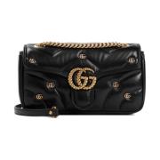 GG Marmont kleine schoudertas Gucci , Black , Dames