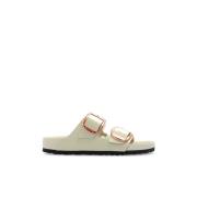 Sandals Arizona Big Buckle Birkenstock , Beige , Dames