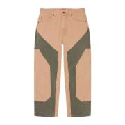 2-Tone Panel Jeans Bruin Supreme , Brown , Heren