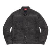 Laagjes Denim Trucker Jack Zwart Supreme , Black , Heren