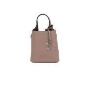 Lichtbruine Gehamerde Leren Handtas Tod's , Beige , Dames