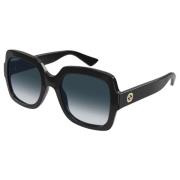 Zwart/Grijs Getinte Zonnebril Gucci , Black , Dames