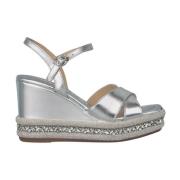 Rhinestone Sleehak Sandaal Alma EN Pena , Gray , Dames