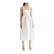 Kristalversierde Taffeta Midi Jurk Self Portrait , White , Dames