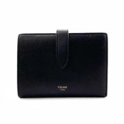 Pre-owned Leather wallets Celine Vintage , Black , Dames