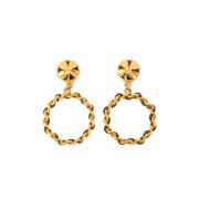 Pre-owned Metal earrings Chanel Vintage , Yellow , Dames