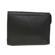 Pre-owned Leather clutches Louis Vuitton Vintage , Black , Dames