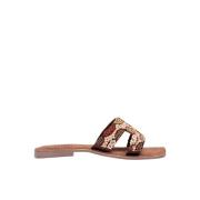 Sprankelende teenslipper Alma EN Pena , Brown , Dames