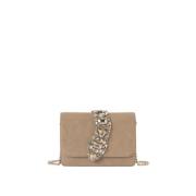 Ketting Schoudertas Slangenflap Alma EN Pena , Beige , Dames