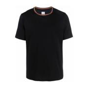 Zwart Streep Trim Logo T-shirt Paul Smith , Black , Heren