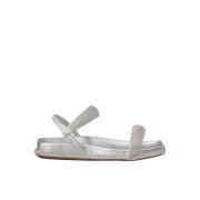 Glinsterende platte sandaal Alma EN Pena , Gray , Dames