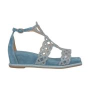 Rhinestone Sleehak Sandaal Alma EN Pena , Blue , Dames