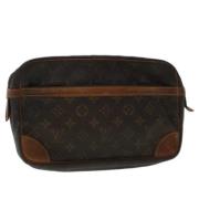 Pre-owned Canvas clutches Louis Vuitton Vintage , Brown , Dames