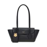 Zwarte Leren Schoudertas Salvatore Ferragamo , Black , Dames