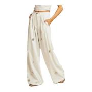 Wijde Geplooide Broek Alma EN Pena , White , Dames