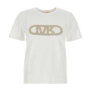 Klassiek Wit Katoenen T-Shirt Michael Kors , White , Dames