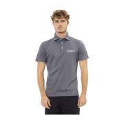 Elegant grijs katoenen poloshirt Baldinini , Gray , Heren