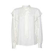 Ruche Blouse Room Kocca , White , Dames