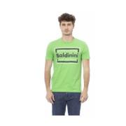 Groen Katoen Trend T-shirt Baldinini , Green , Heren