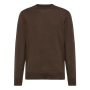 Merino Wol Crew Neck Trui Boggi Milano , Brown , Heren